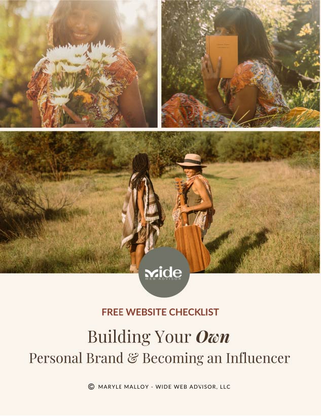 Cover for Website Checklist for Building Your Own Personal Brand - Resources file.